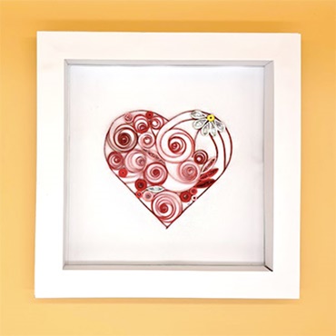 Paper Quilling Heart Shadow Box