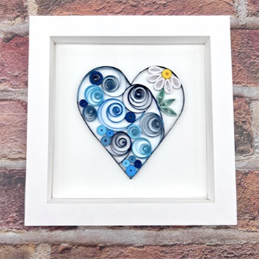 Paper Quilling Heart Shadow Box